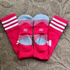 Adidas Copa Zone Cushion 5.0 Over The Calf (OTC) Soccer Socks Red/Gray, Medium